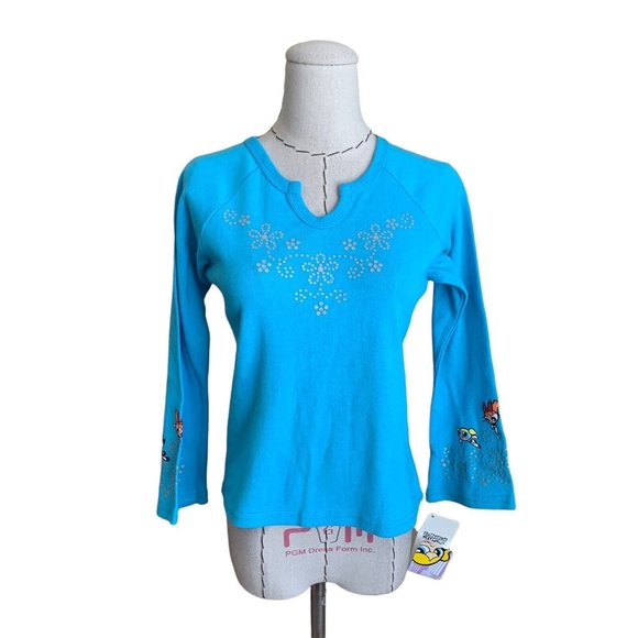 NWT Vintage Y2K 2000 POWERPUFF Girls Kids Character Cartoon Network Top T Shirt - Picture 1 of 11